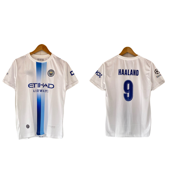 Haaland Manchester City Home embroidery half sleeve jersey - P2797