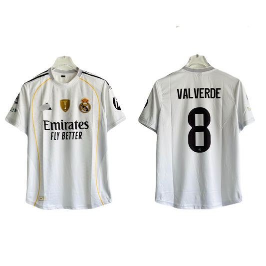 valverde Real Madrid 2025-26 Home half sleeve jersey - P1863