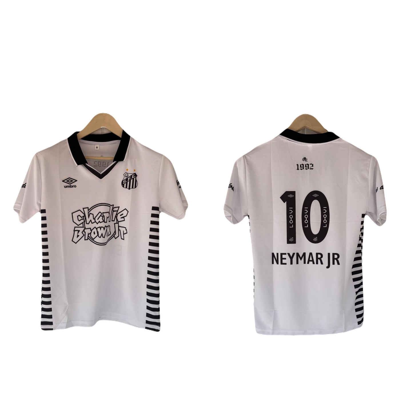 SantosXCharlie Edition Neymar Half  Sleeve Collar Sublimtion jersey - P1610 Ms Retro Store
