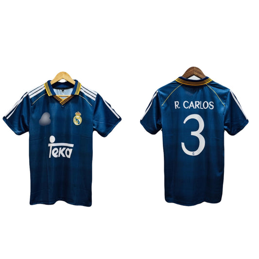 Real madrid away Carlos Half Sleeve collar Sublimation - P1690 Ms Retro Store
