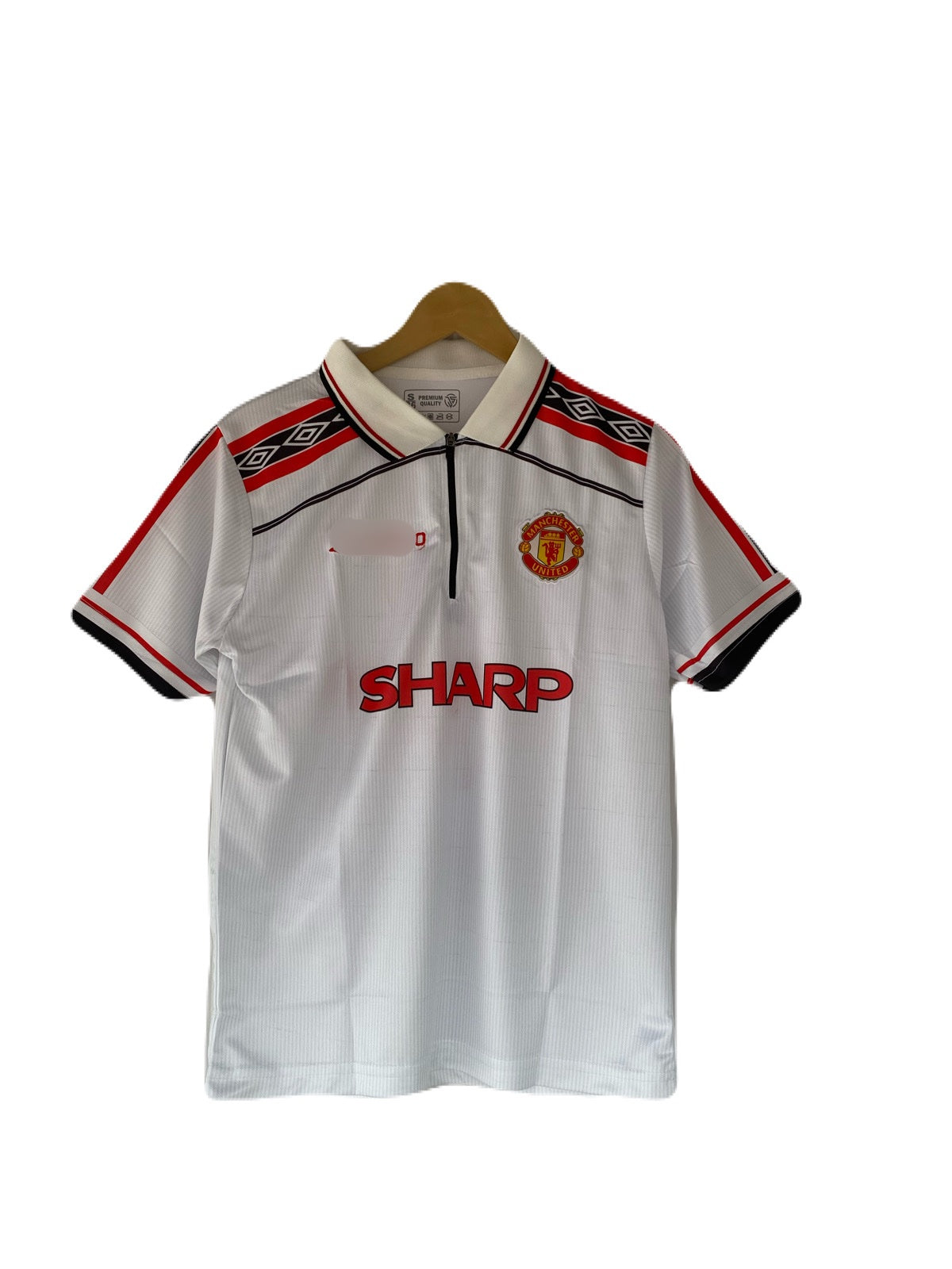 Beckham Manchester United Away Half sleeve Collar Embroidery Jersey - P2711