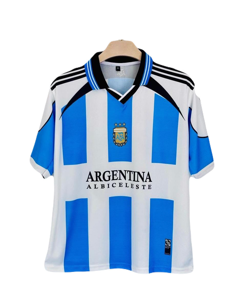 Argentina 2007 Home Kit Messi Five Sleeve - Ms Retro Store
