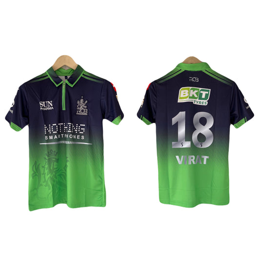 virat kohli 2026 IPL away half sleeve collar zip jersey - P1725