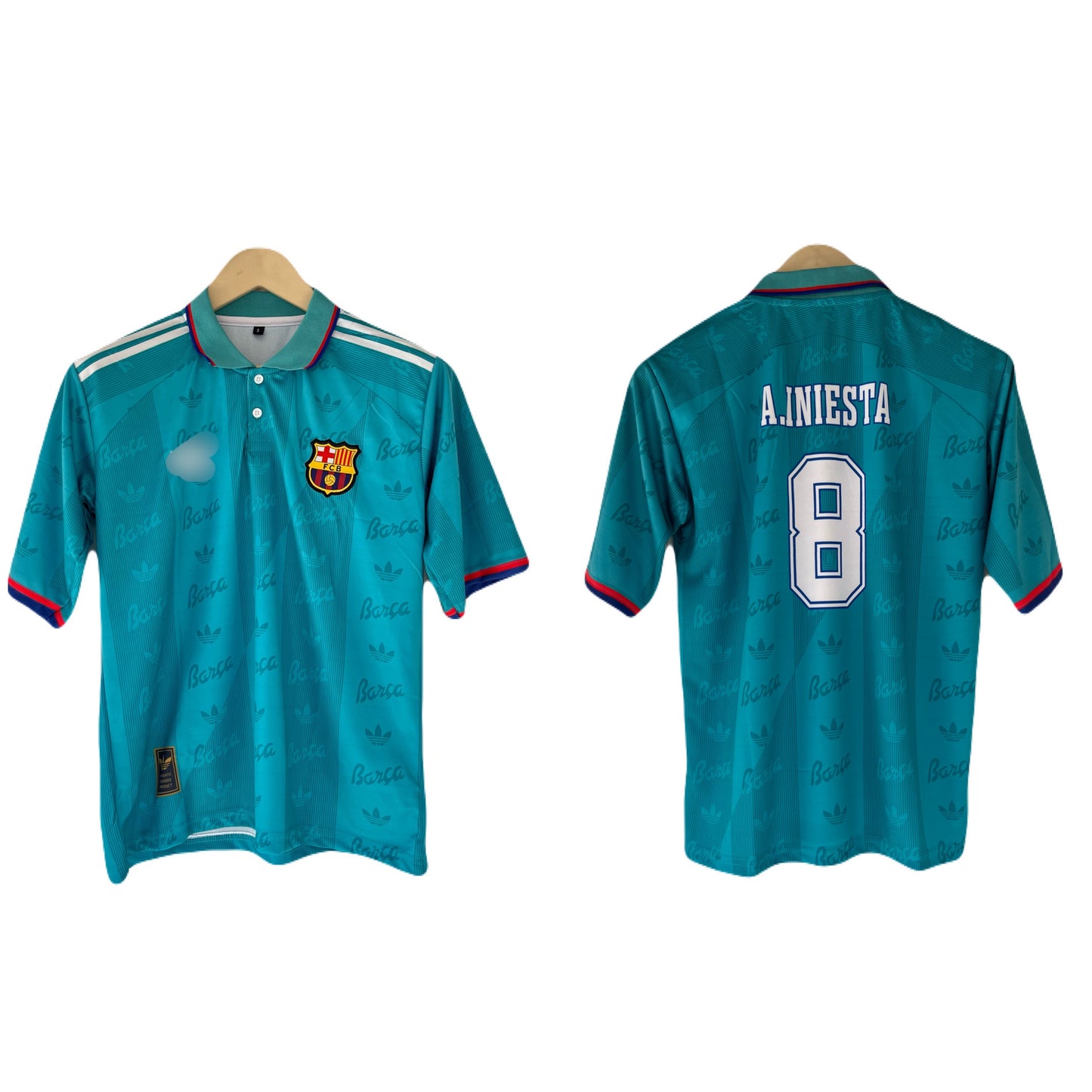 Barcelona 1995-1997 Concept kit Edition ineasta Jersey Five Sleeve Embroidery - Ms Retro Store