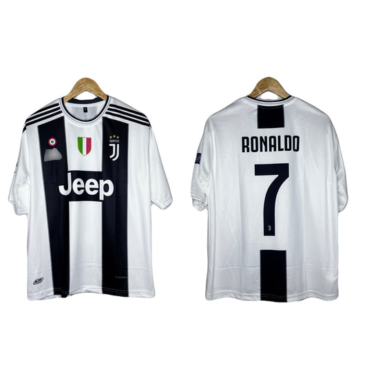 Juventus 2018-19 Home Kit Ronaldo Five Sleeve - Ms Retro Store
