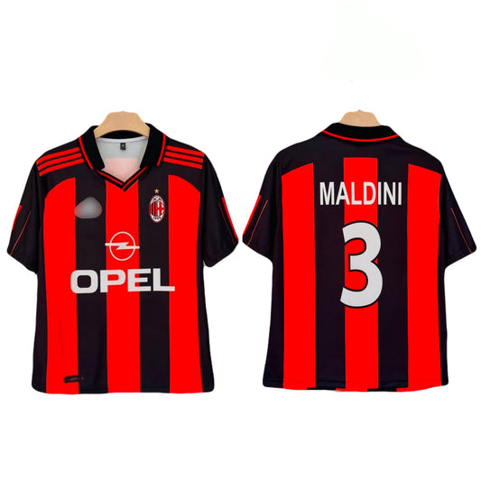 Maldini Ac Milan Five sleeve Collar Sublimation jersey- P2163