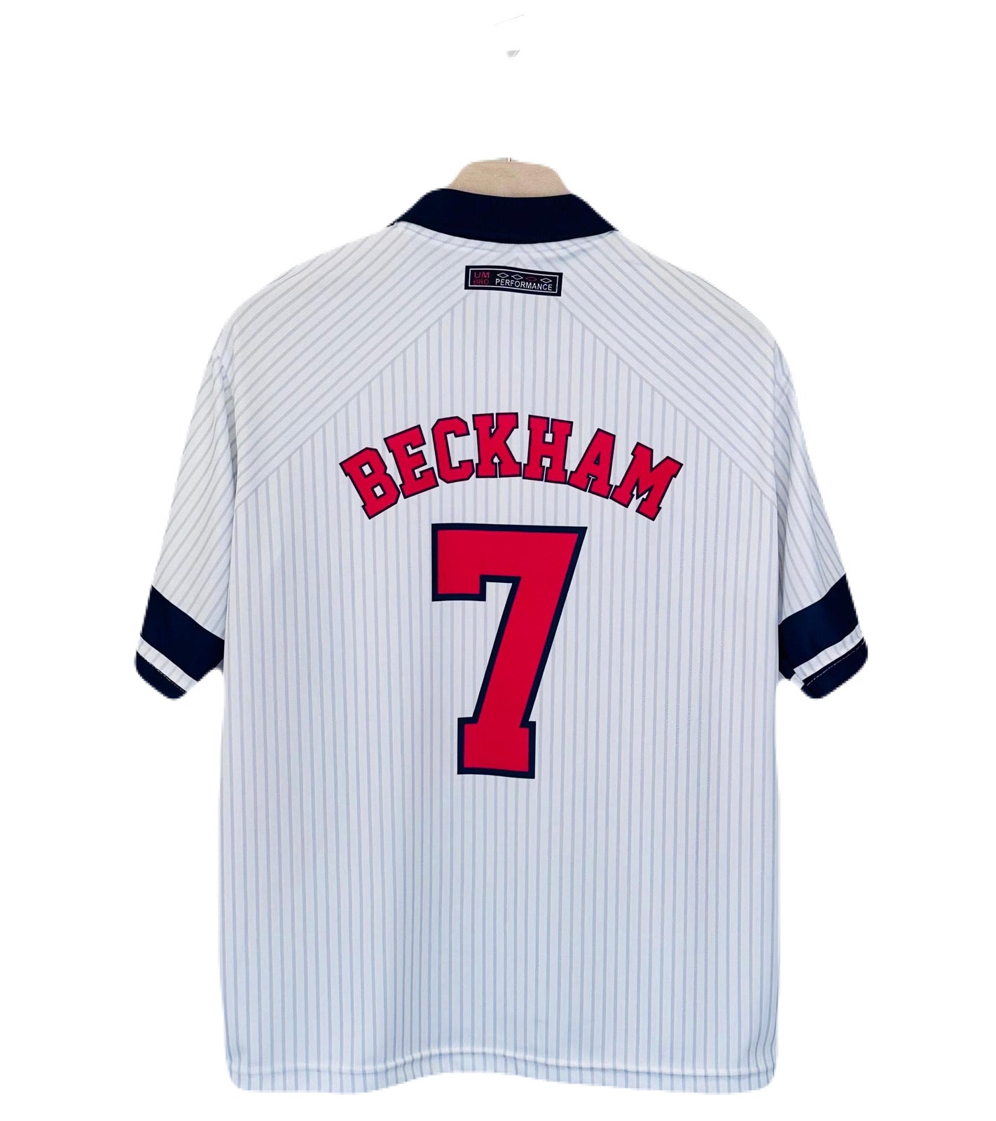 England Beckham 1998 Home Kit Five Sleeve P1102 - Ms Retro Store
