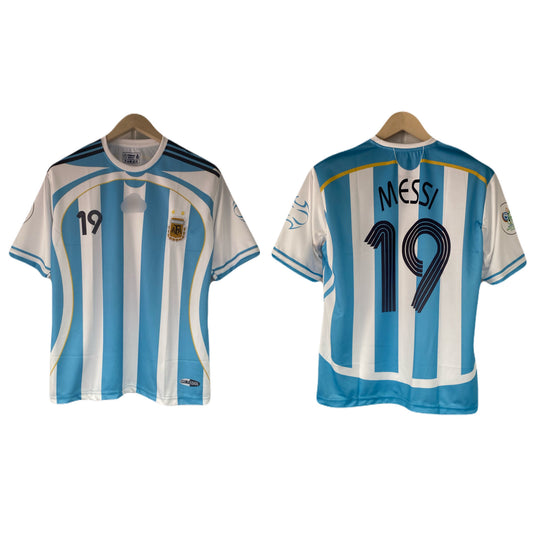 Messi Argentina Home Five sleeve Embroidery Jersey - P2590