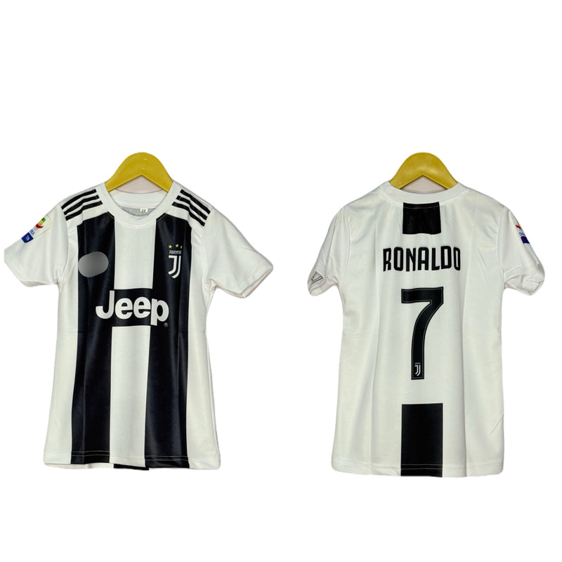 Juventus 2018-19 Home Kit Ronaldo Kids - P1282 Ms Retro Store