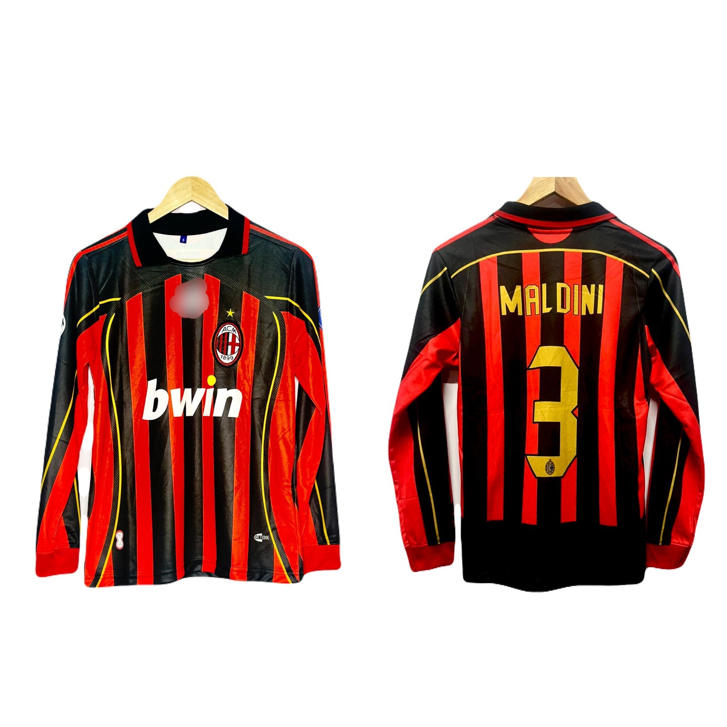 Ac Milan 2006-07 Home Kit Maldini Full Sleeve - P1303 Ms Retro Store