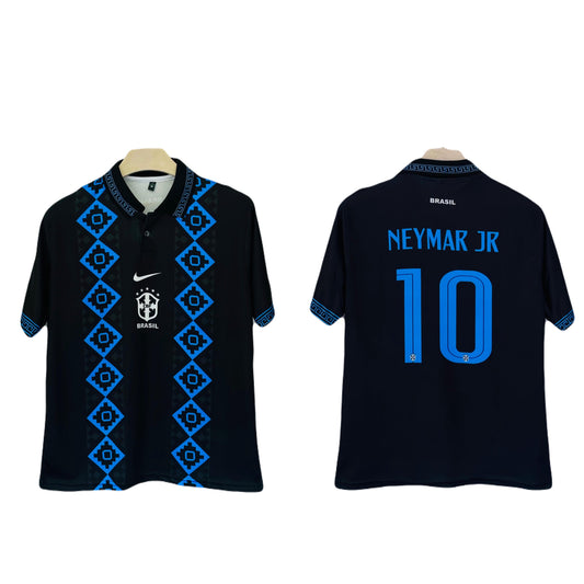Brazil neymar training kit  Half collar Sleeve Sublimation -  P2000 Ms Retro Store