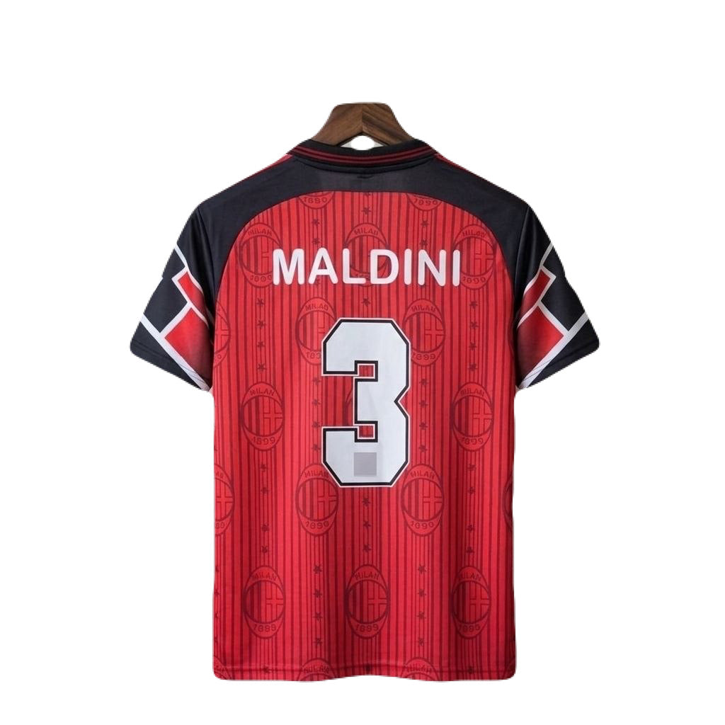 Ac milan Maldini 2006-2007 home Retro kit Half Sleeve Embroidery - Ms Retro Store
