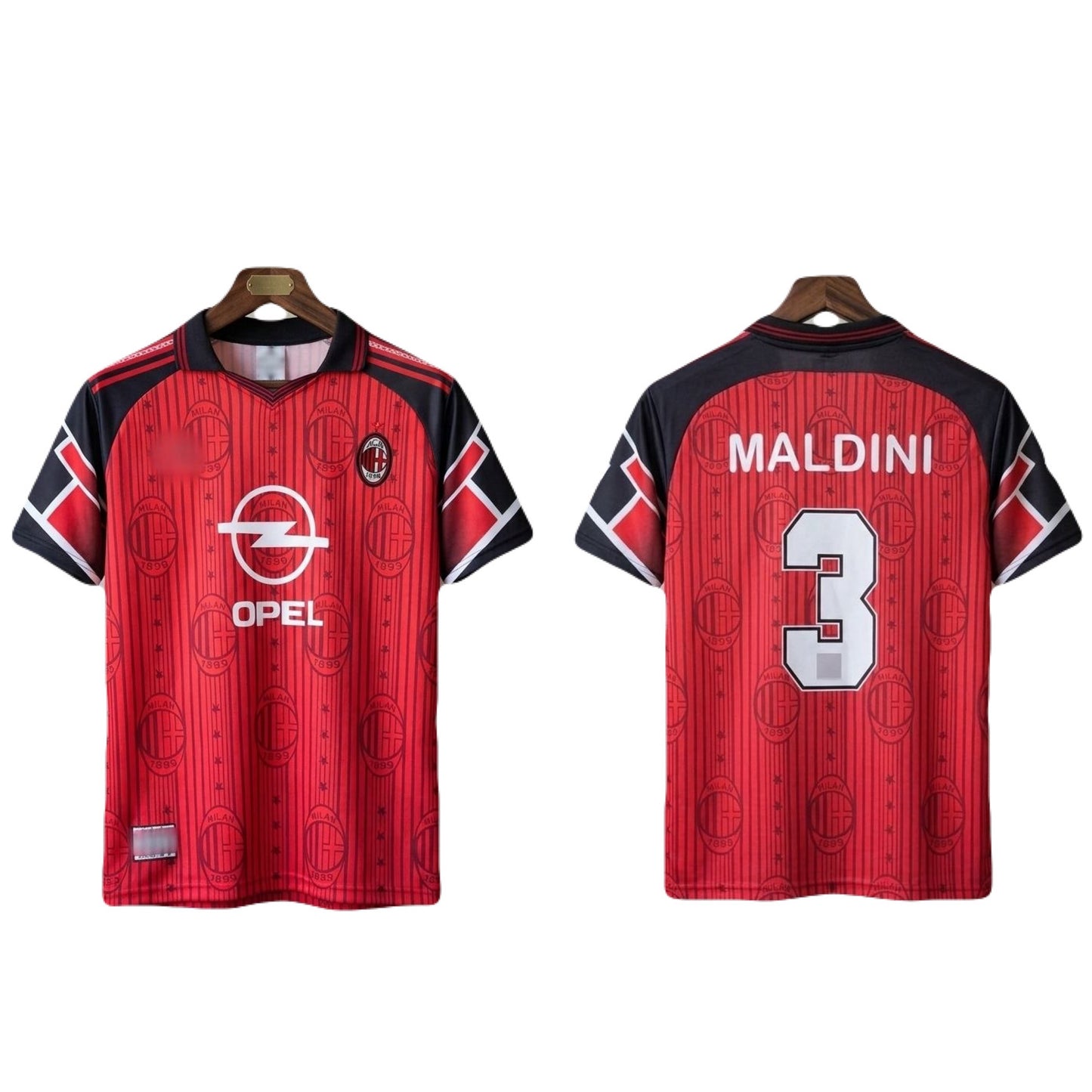 Ac milan Maldini 2006-2007 home Retro kit Half Sleeve Embroidery - Ms Retro Store