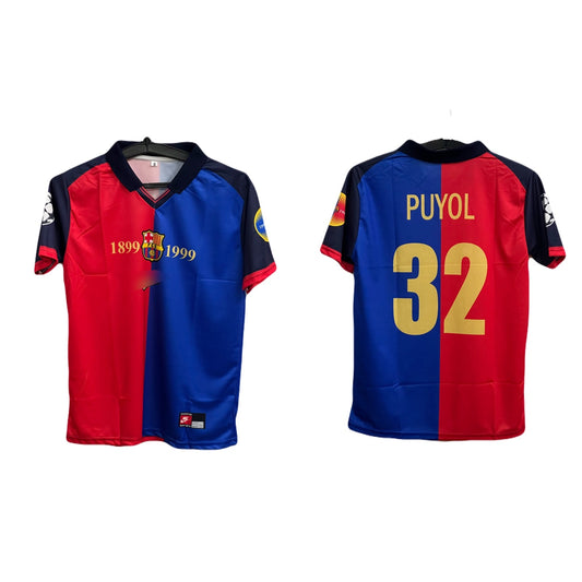 Barca 1999 vintage jersey half sleeve puyol -  P245 ms retro store