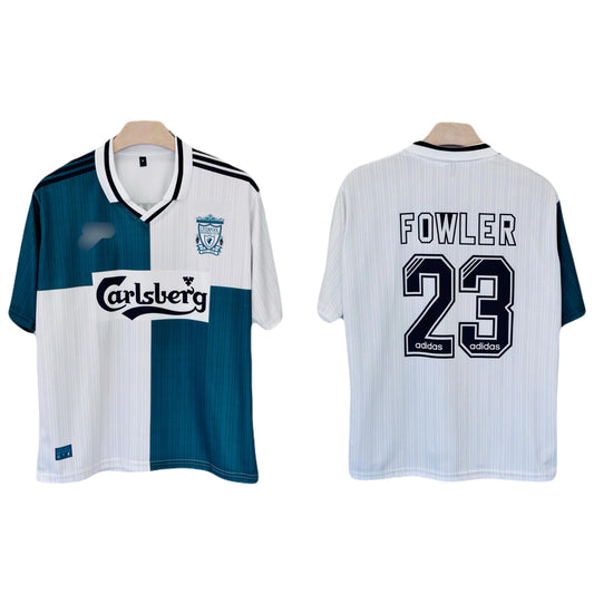 Liverpool FC 1995-96 Fowler away jersey Five Sleeve Collar -  Ms Retro Store