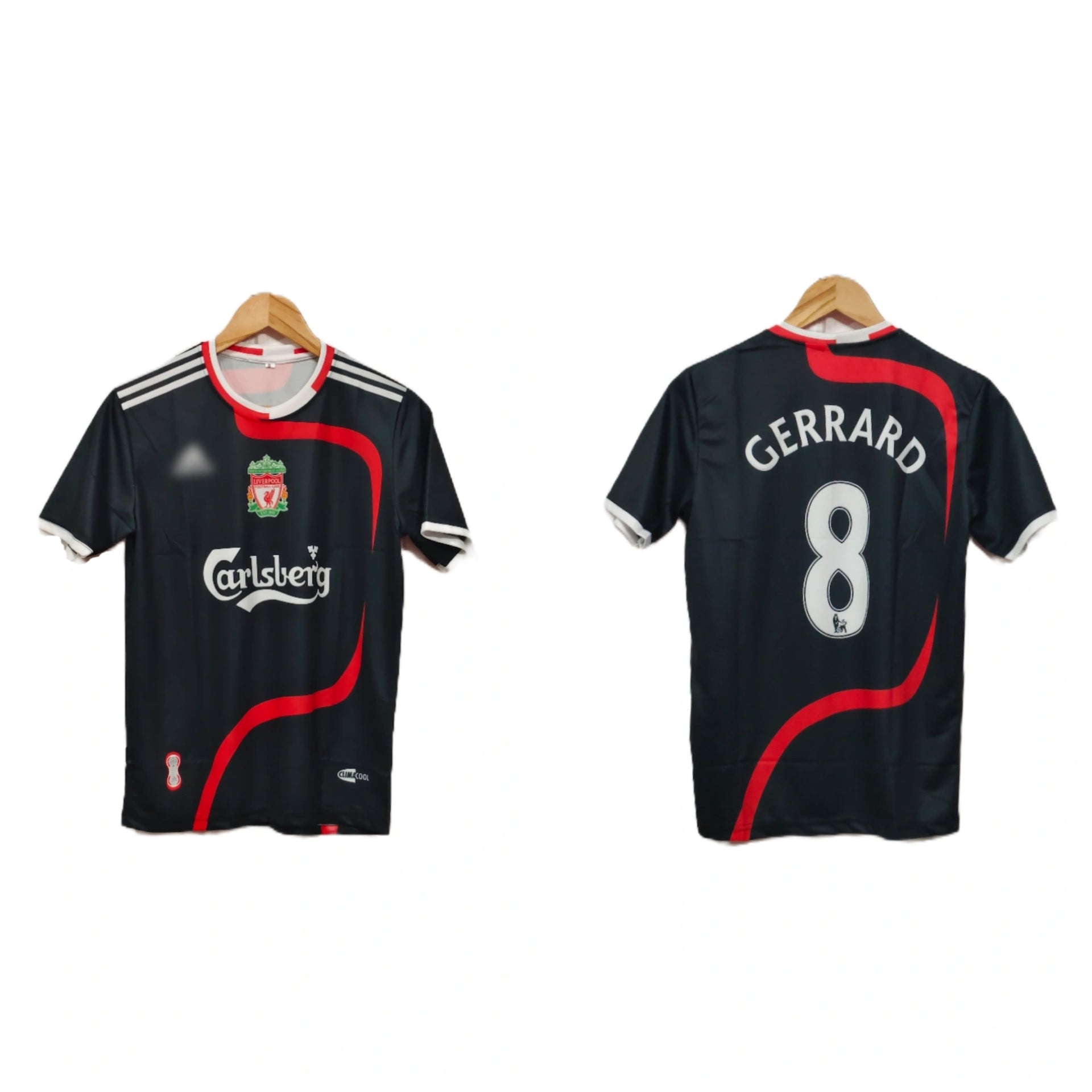 Liverpool 2007-08 Third kit Gerrard Half sleeve P544 Ms Retro