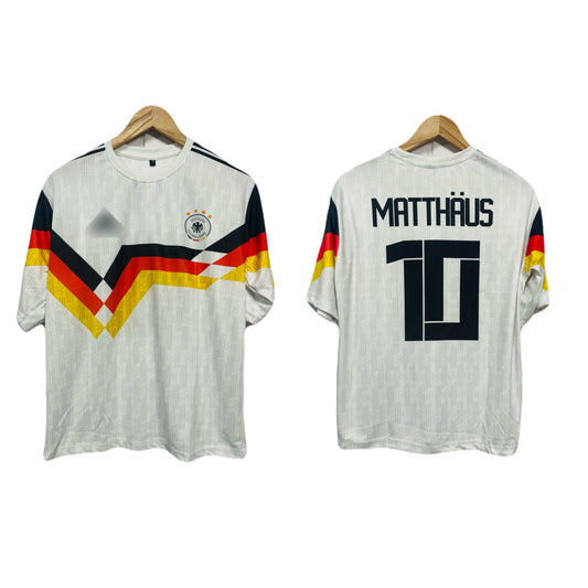 Germany 1990 world cup home kit matthaus Fivesleeve -  P495 Ms Retro Store