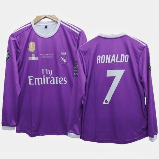 Best Retro jersey Ronaldo purple 2017 final edition Full sleeve - ms retro jersey