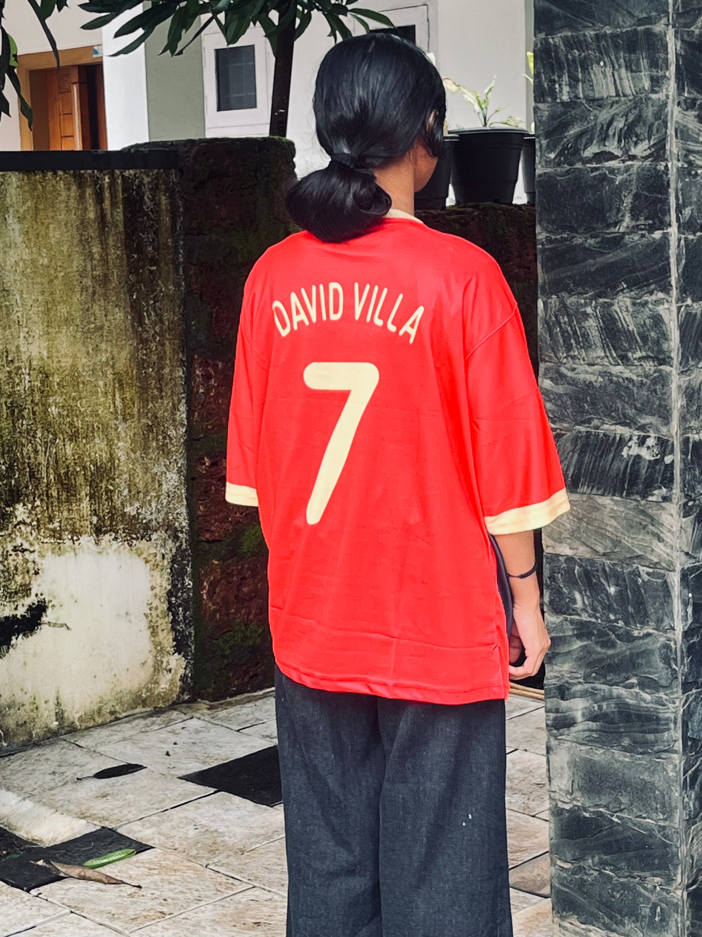 Spain 2009 home jersey david villa - ms retro store
