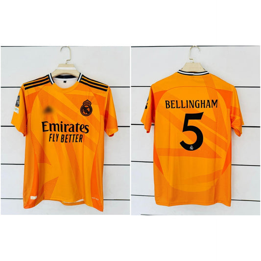 Bellingham Realmadrid orange jersey half sleeve away kit P365