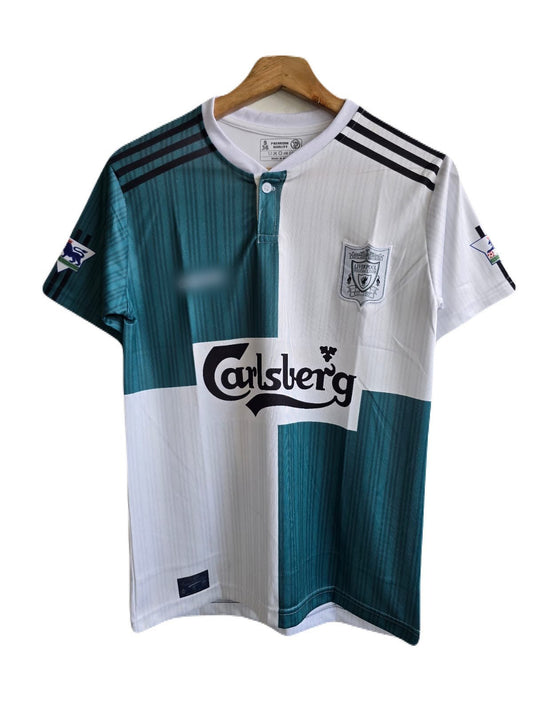Liverpool 1995/96 away jersey half sleeve polo type - ms retro store