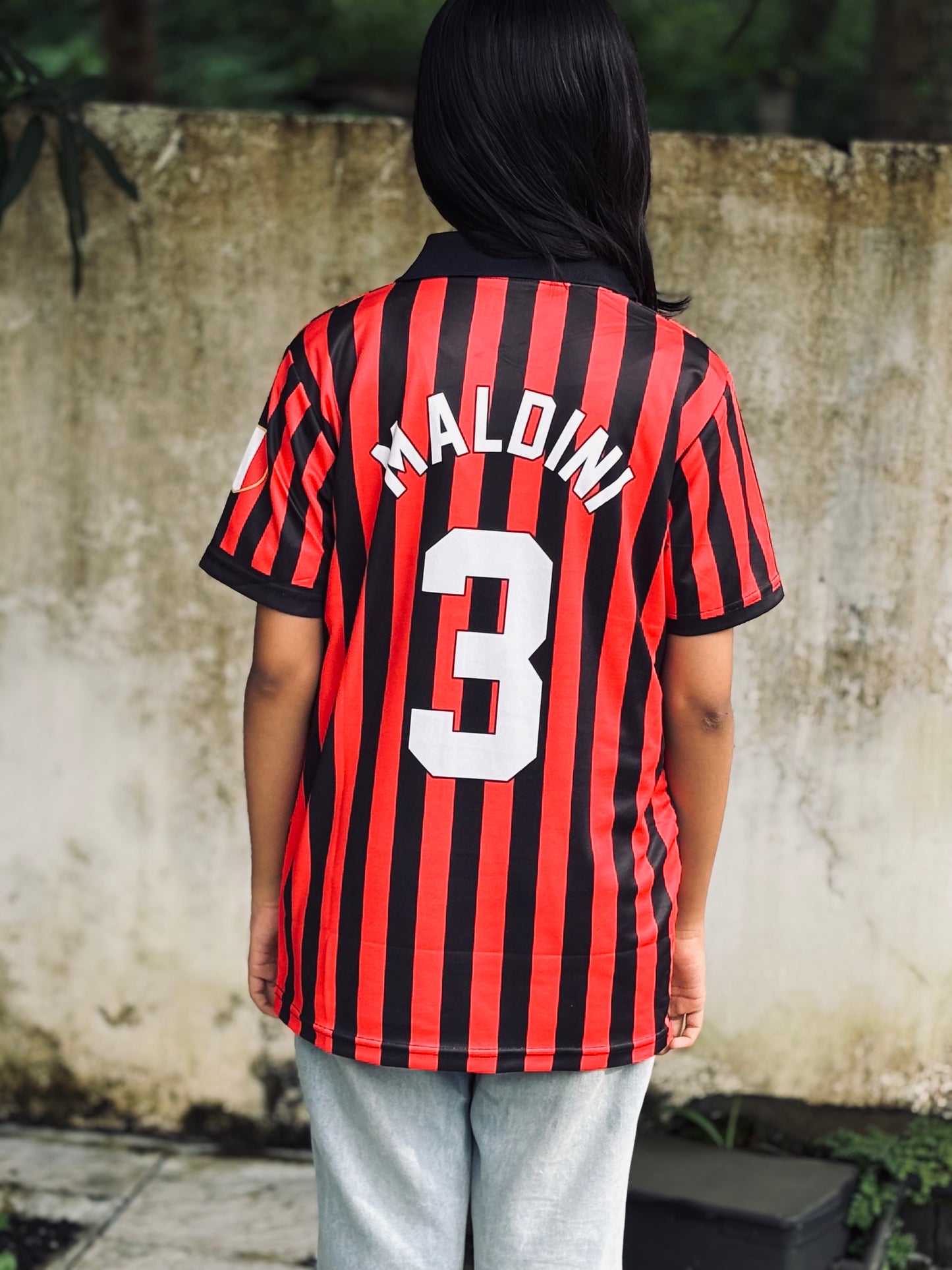 Ac milan maldini 1995 collar - P794 ms retro store