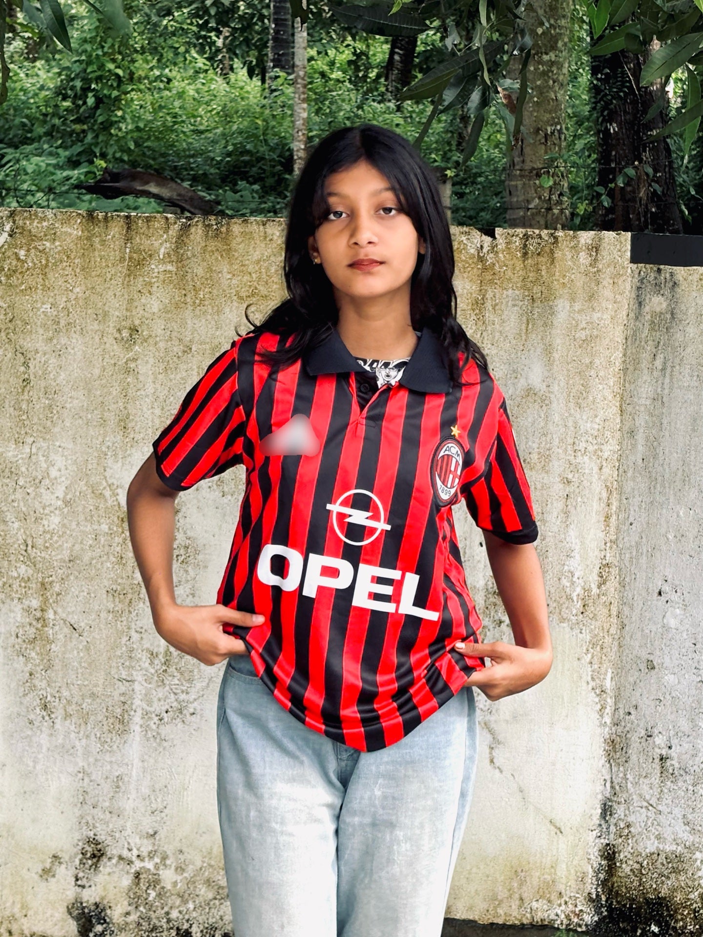 Ac milan maldini 1995 collar - P794 ms retro store