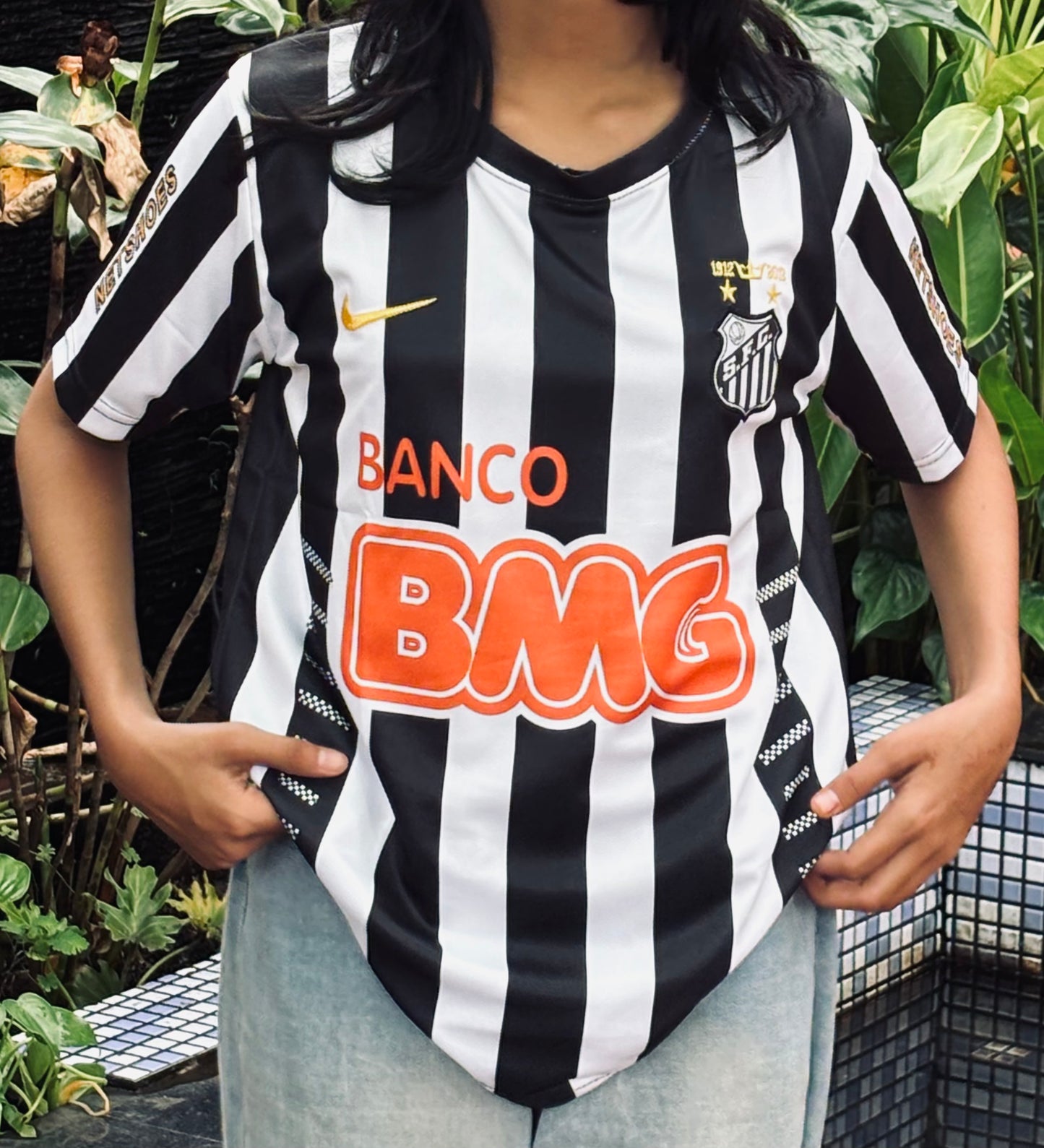 Best Retro jersey Neymar santos away kit half sleeve embroidery