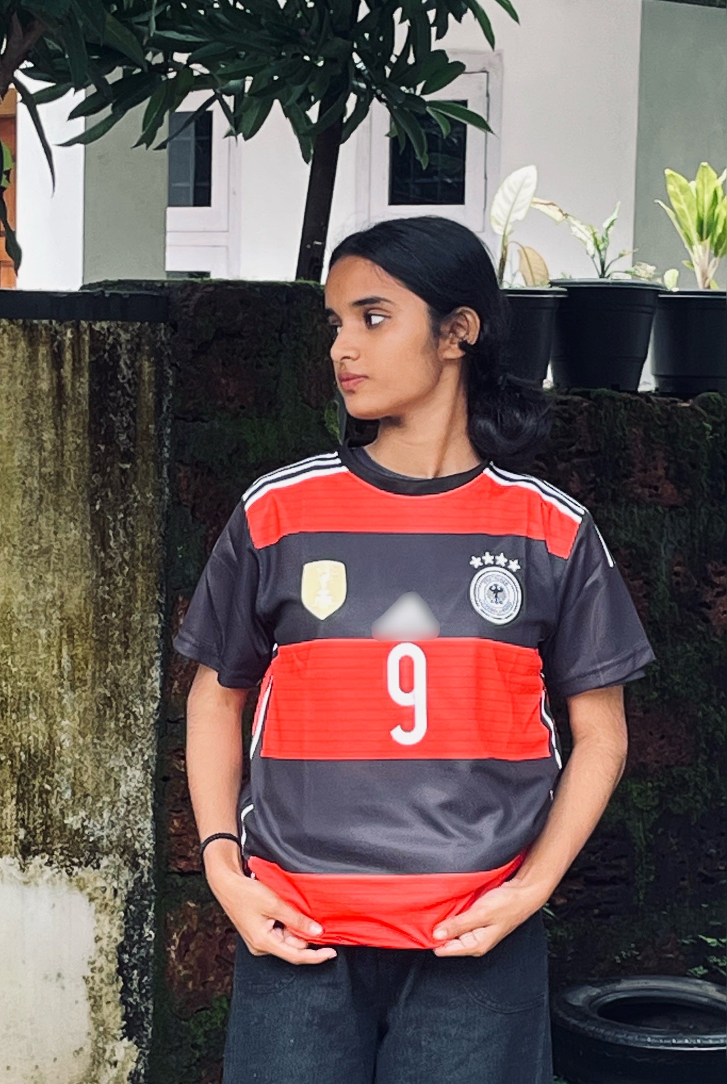Germany 2014 away kit number 9 jersey - P616 ms retro store