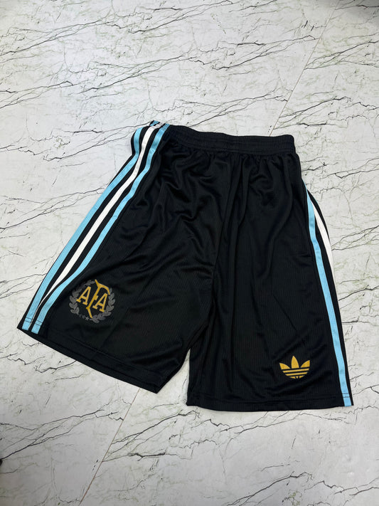 Premium first quality   Argentina 3 Line black  Shorts - P587 Ms Retro Store