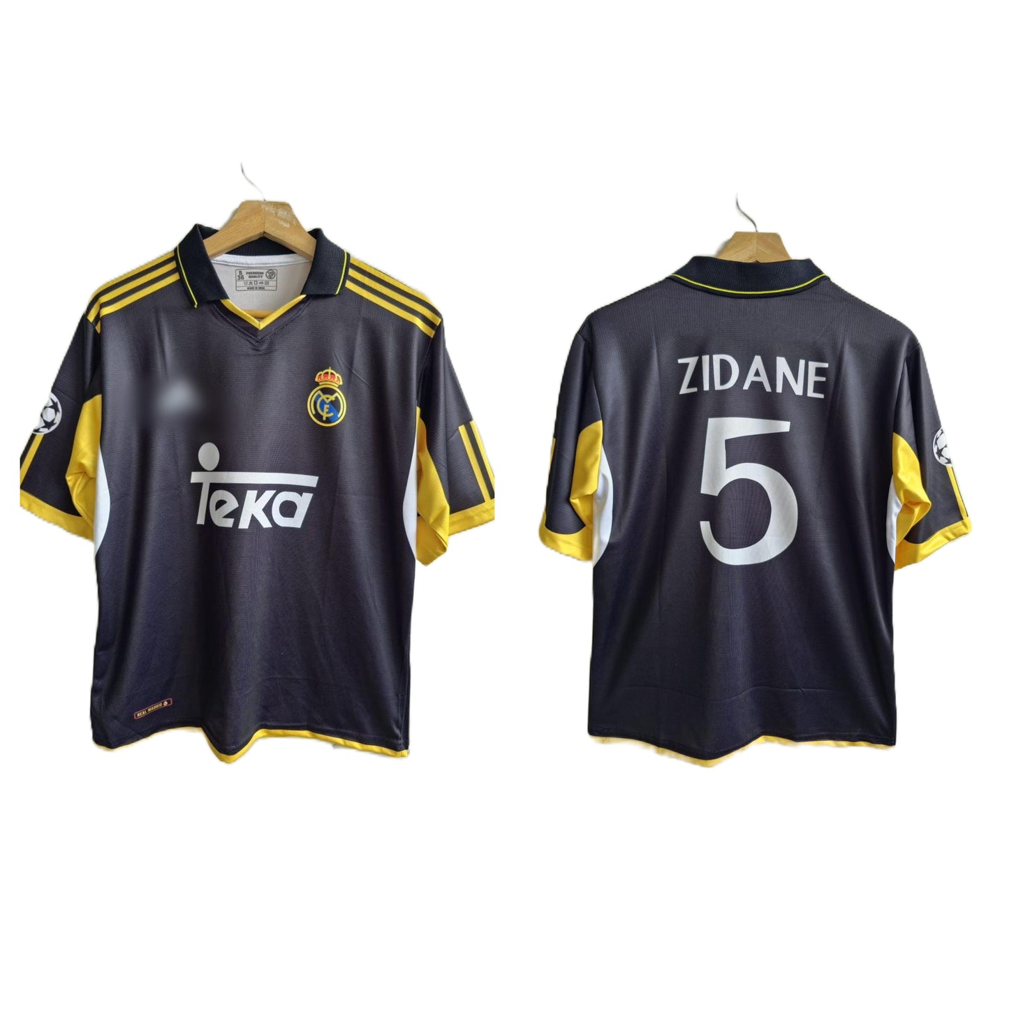 Real madrid 1999-00  Away kit  Zidane Five sleeve - P490 - Ms retro store