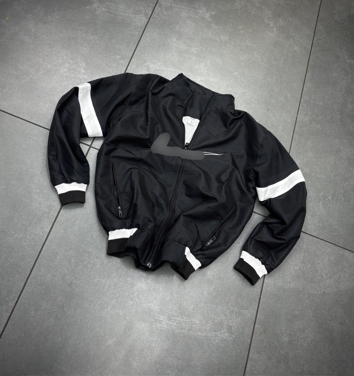 Track jacket Black colour full sleeve  zip type - P2799