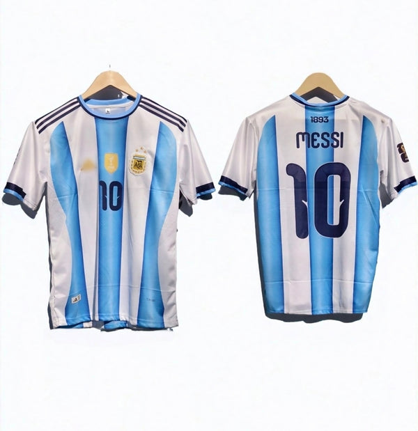 Argentina 2026 World Cup Home Kit Messi Half Sleeve embroidery - P1220 Ms Retro Store