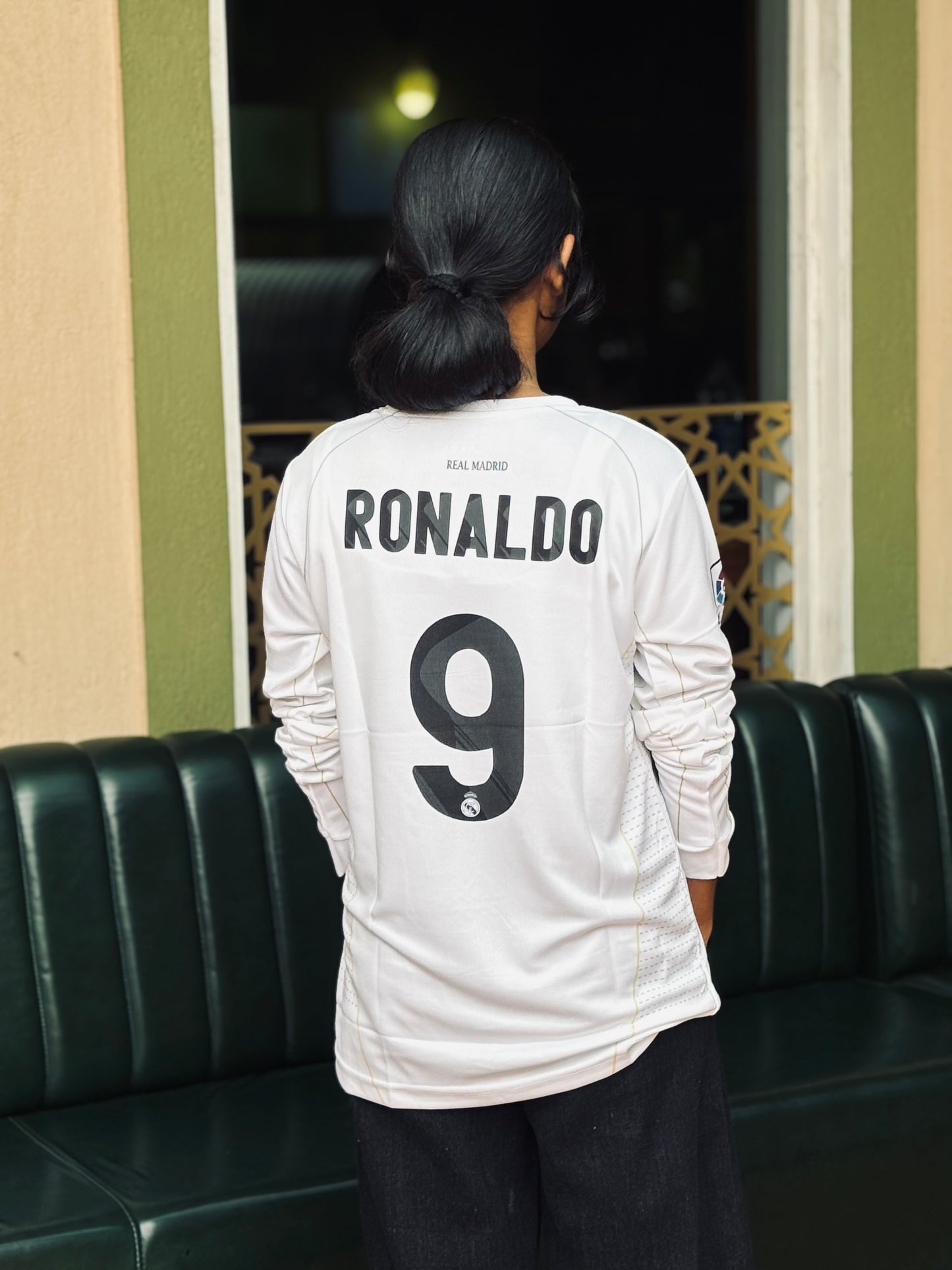 Realmadrid 2009/10 home jersey full sleeve ronaldo P17 - ms retro store