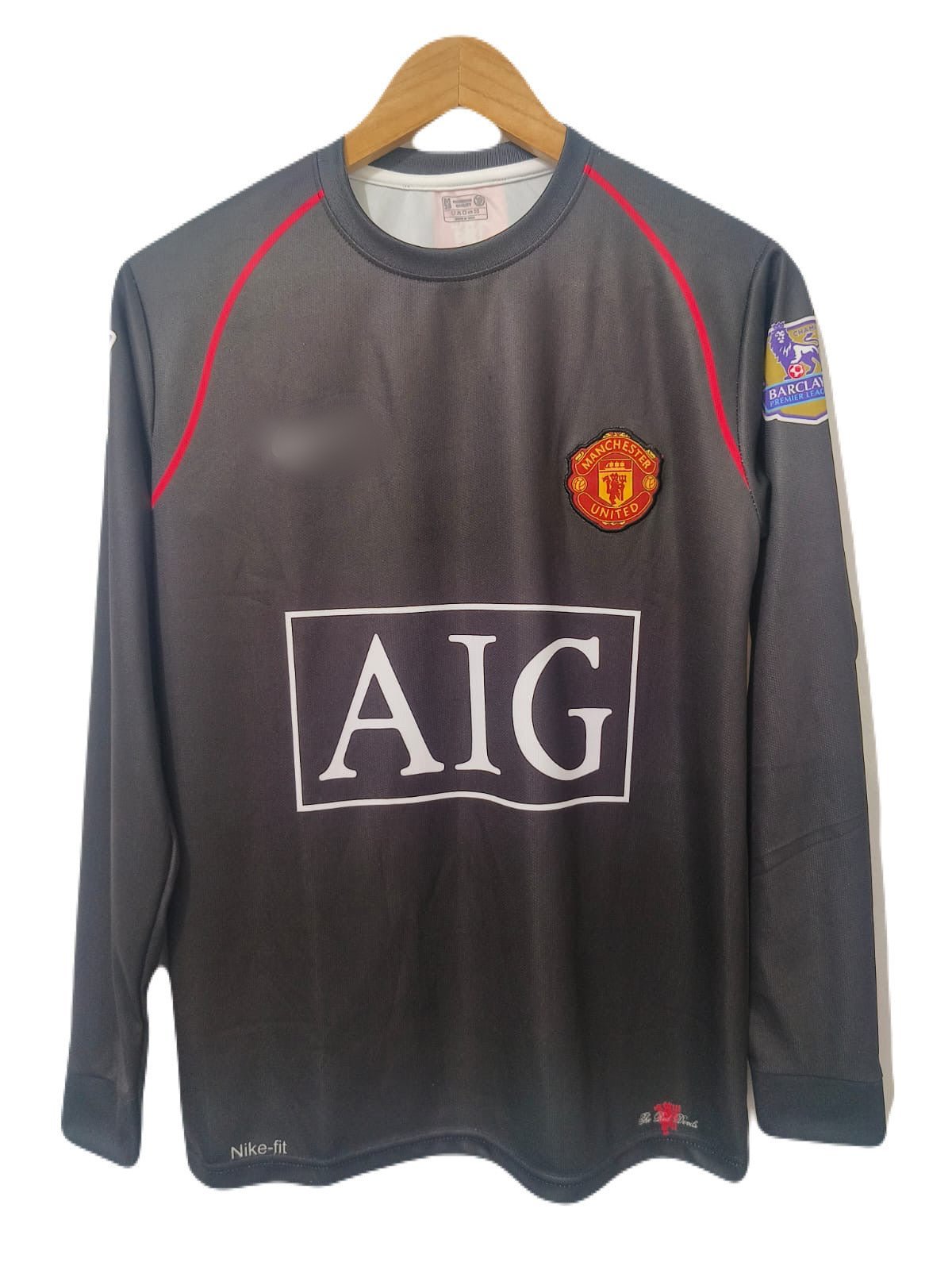 Ronaldo Manchester united black embroidery full sleeve P134 - ms retro store