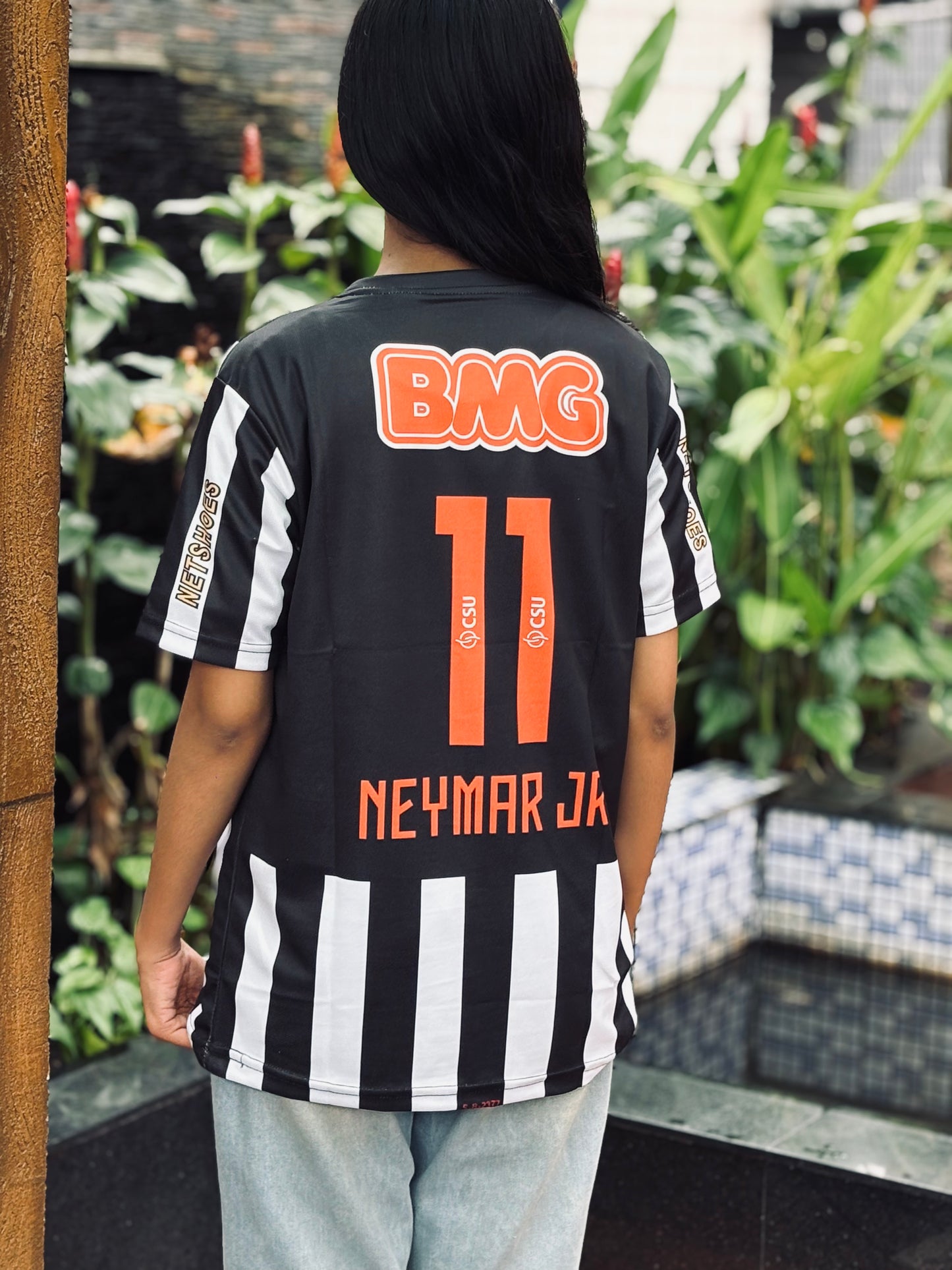 Best Retro jersey Neymar santos away kit half sleeve embroidery