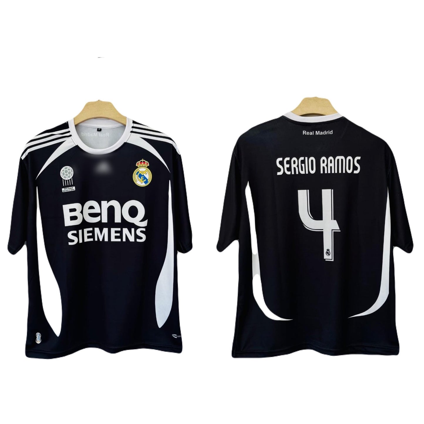 Real Madrid 2006-07 Away Ramos Five sleeve - P750 Ms Retro Store