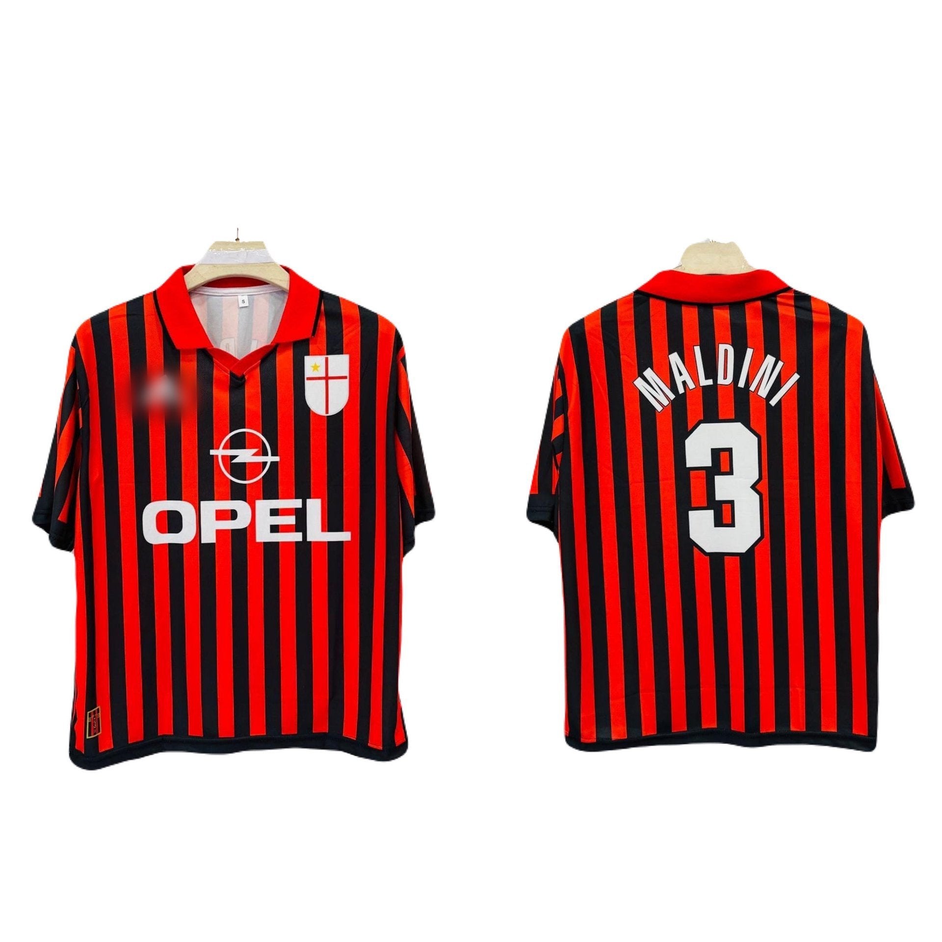 Ac milan 1999/00 home jersey maldini - P835 ms retro store – MS