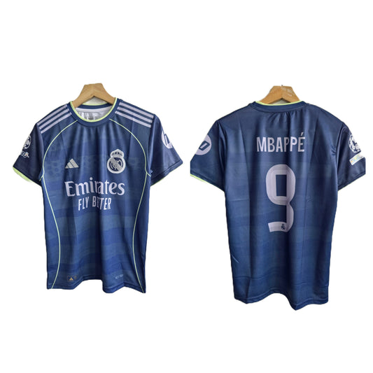 Real madrid 2025-26 Away Mbappe Half sleeve embroidery -  P498 - Ms Retro Store