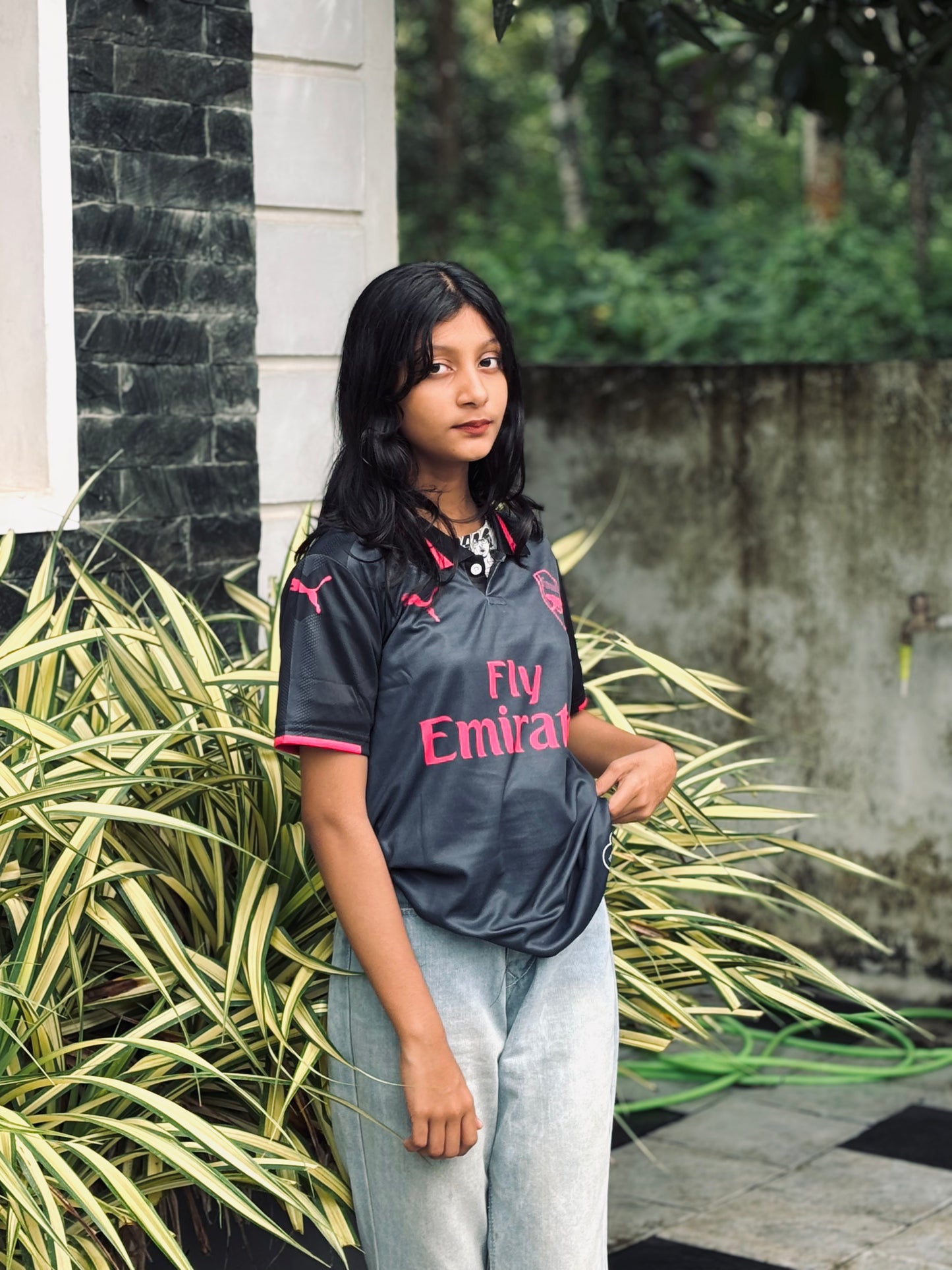 Arsenal 2017/18 third kit ozil half sleeve jersey - P561 ms retro store