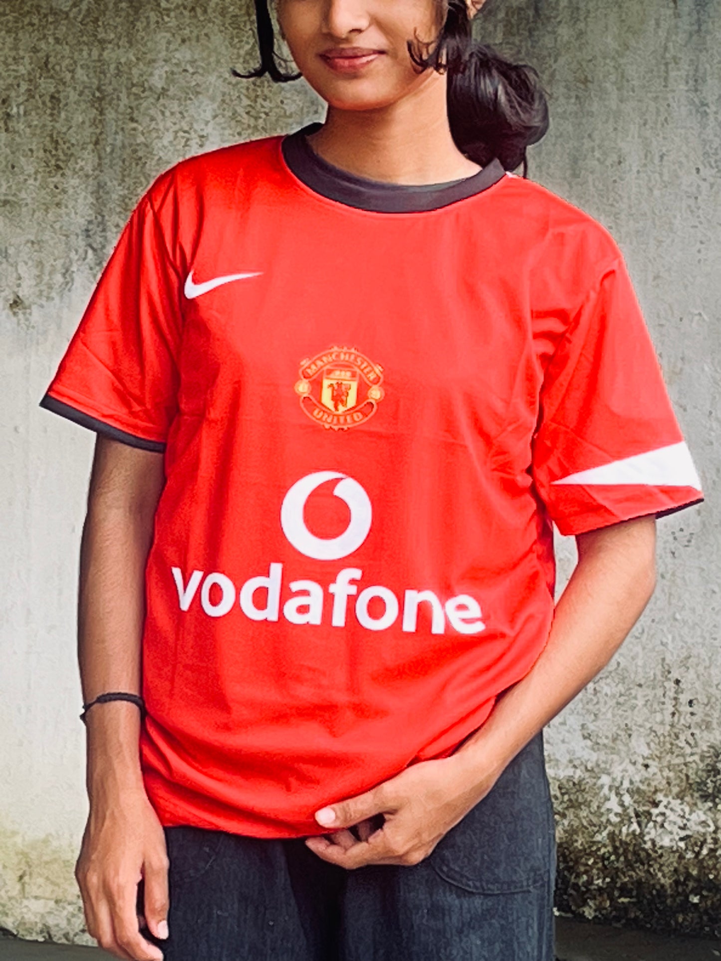Manchester united 2003/04 home jersey p18 - ms retro store