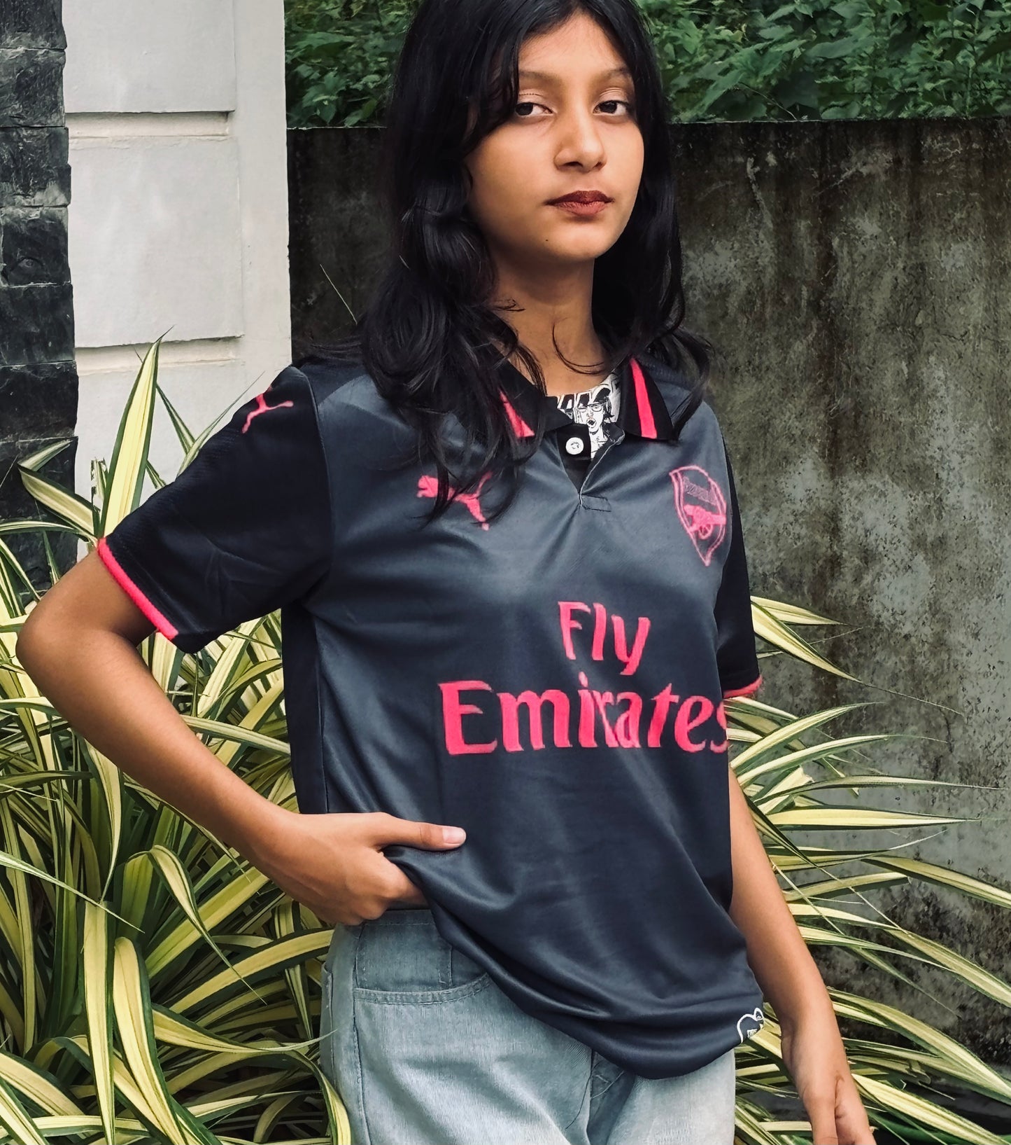 Arsenal 2017/18 third kit ozil half sleeve jersey - P561 ms retro store
