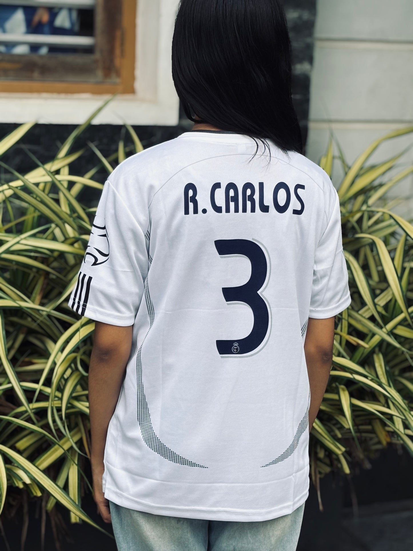 Real madrid Roberto carlos vintage half sleeve P19 - ms retro store
